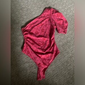 Free People somethin bout you bodysuit in hot pink combo